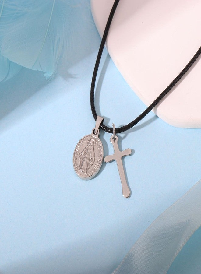 AULSIEY First Communion Gifts for Boys, 1st Communion Gifts for Son Grandson,First Communion Necklaces for Christian Catholic 1st First Communion Favors -Communion - Image 2