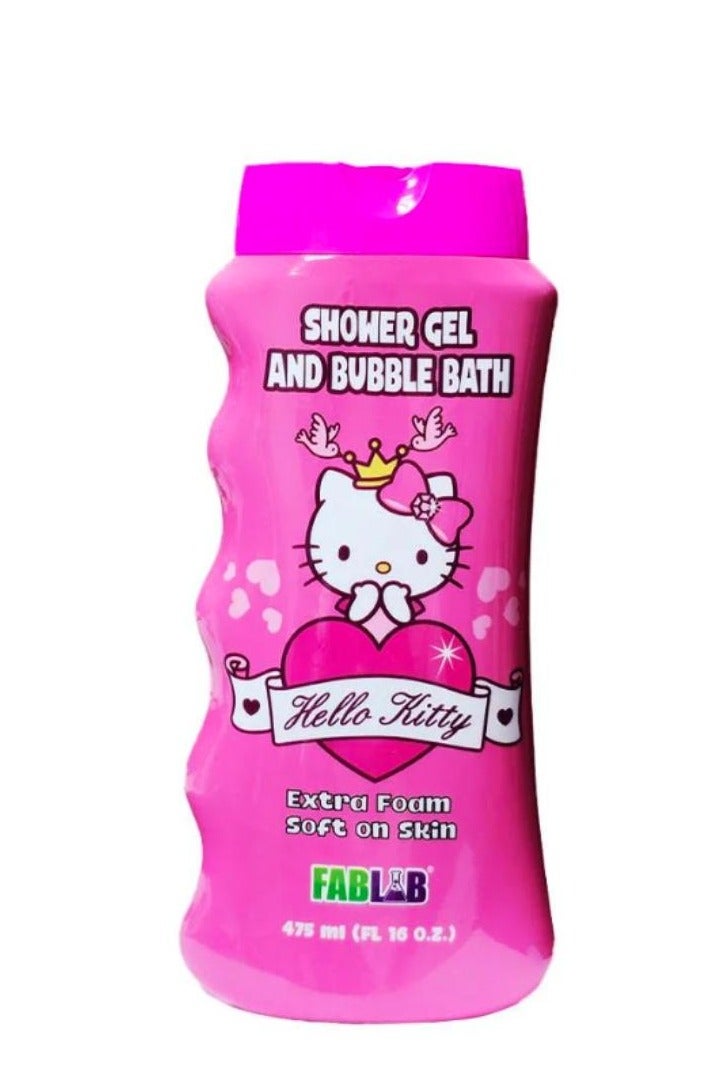 FabLab Nickelodeon Hello Kitty Shower Gel and Bubble Bath - 475 ml