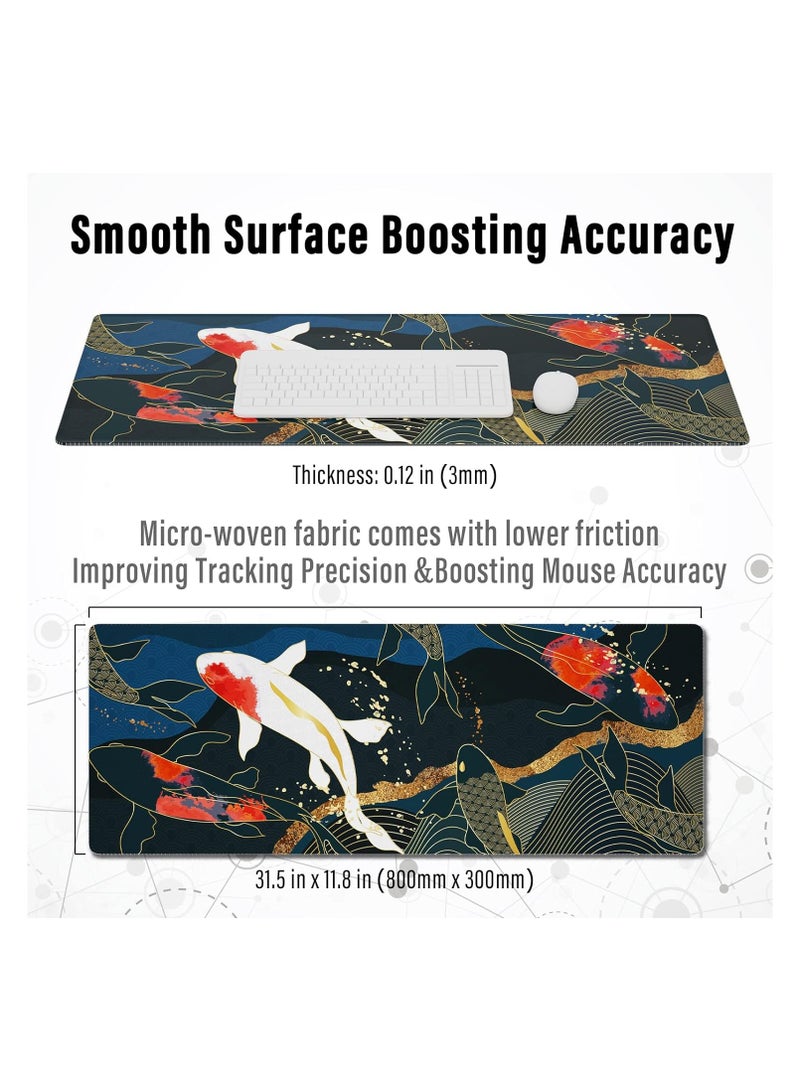 سكاي تاتش لوحة ماوس ألعاب كبيرة بحواف مخيطة ممتدة مقاس XL (80 سم × 30 سم) - Image 3