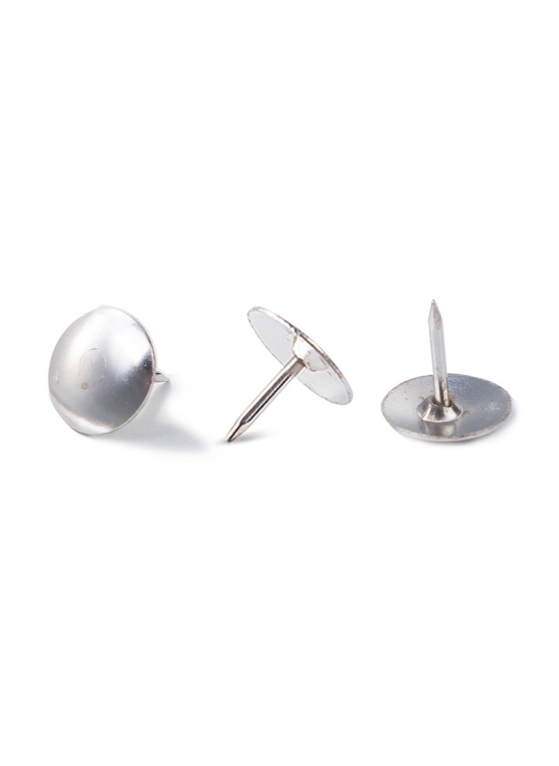 Deli E0020 Thumb Tacks - 10mm, 3/8", Silver  - Image 2