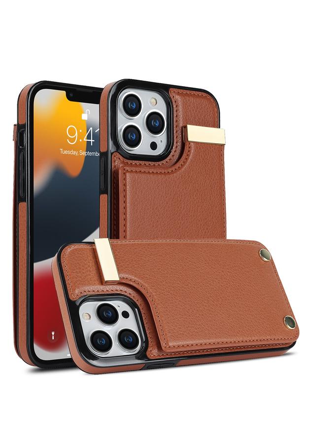 زبون جراب لهاتف iPhone 11 Pro Max مزود بمشبك معدني وفتحات للبطاقات - Image 1