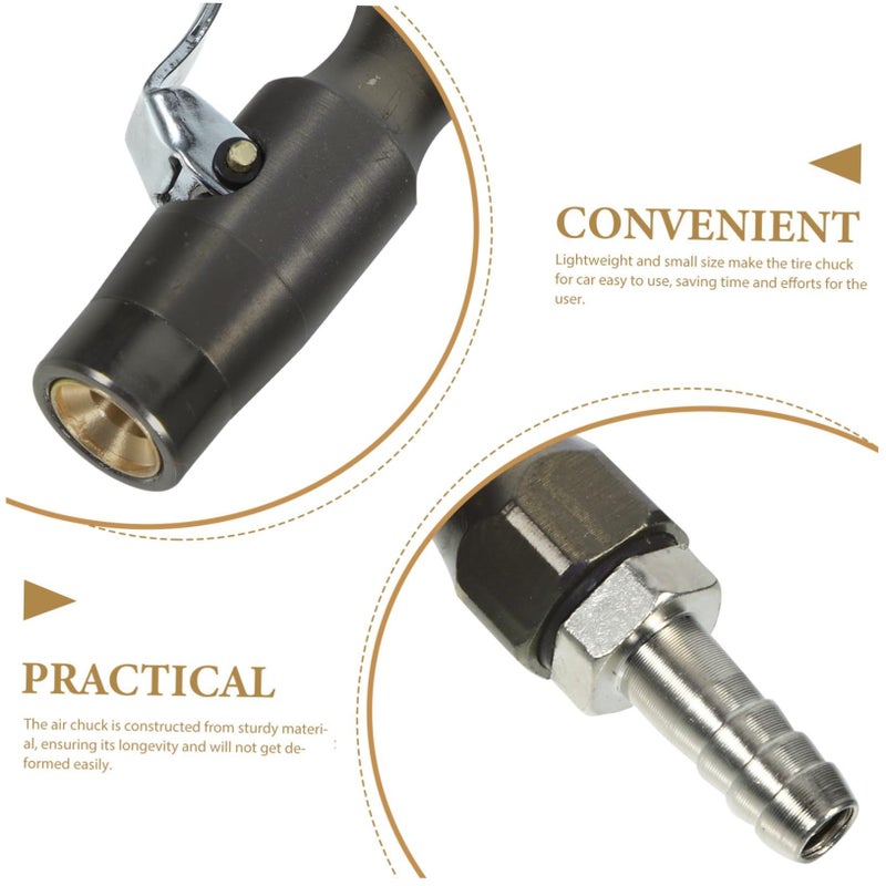 Heavy Duty Tire Inflator Chuck With Locking Air Hose Compatible - Image 4