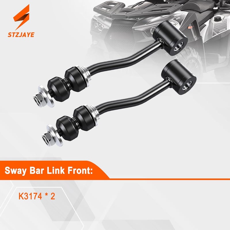 STZJAYE Sway Bar Link Front 2 Pcs K3174, Front Sway Bar Links for-Jeep for Cherokee for Comanche for Grand Cherokee for Grand Wagoneer, Automotive Replacement Sway Bar Link Kits, Stabilizer Bar Link - Image 2