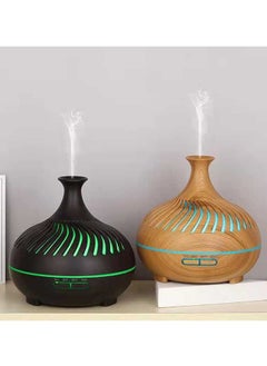 OTTAL New Shape Electric Aroma Diffuser Ultrasonic Wood Grain Air Humidifier Essential Oil Aroma  - Image 3