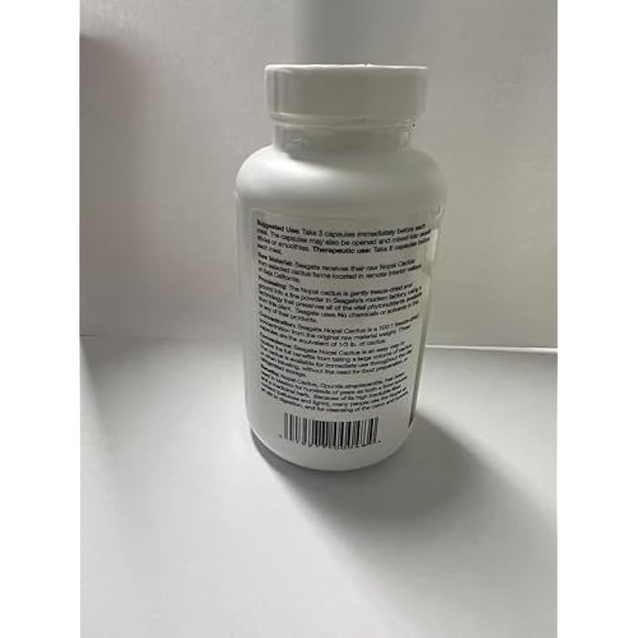 Seagate Products Freeze-Dried Nopal Cactus 500 mg 180 Capsules - Image 4