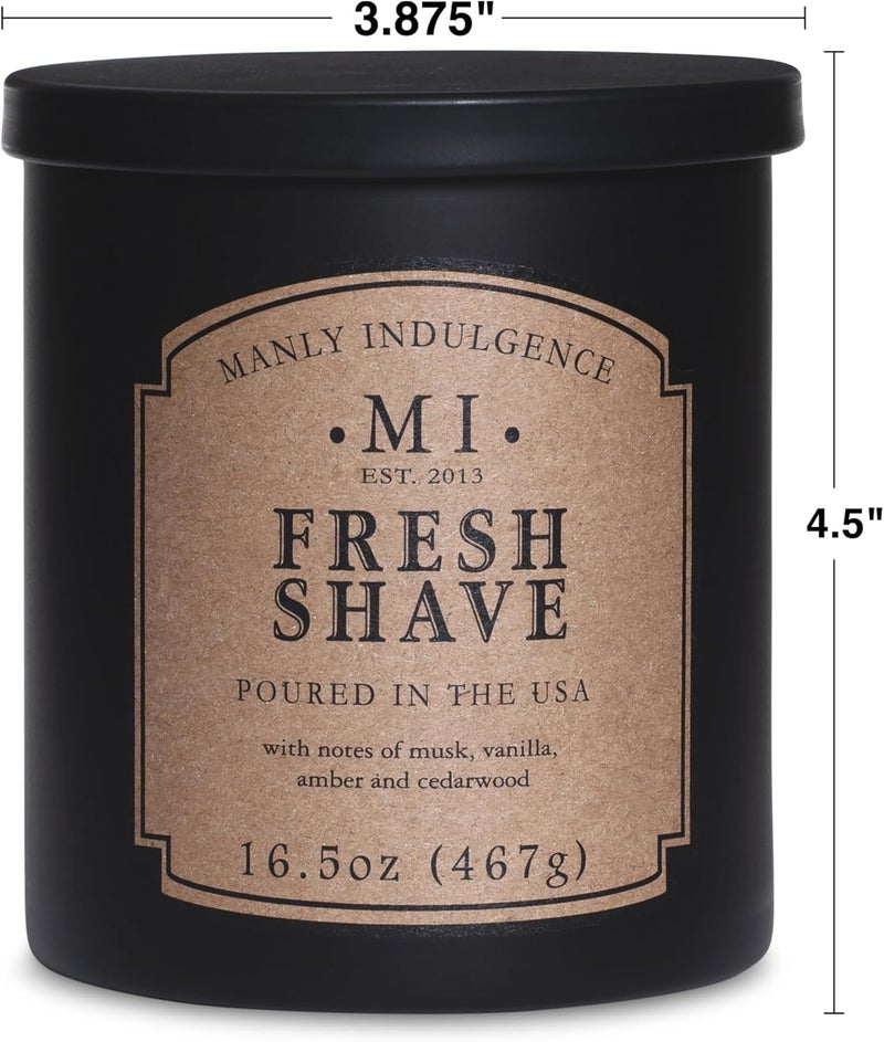 Manly Indulgence Fresh Shave Candle With Notes of Musk, Vanilla, Amber and Cedarwood (16.5 Oz) - Image 4