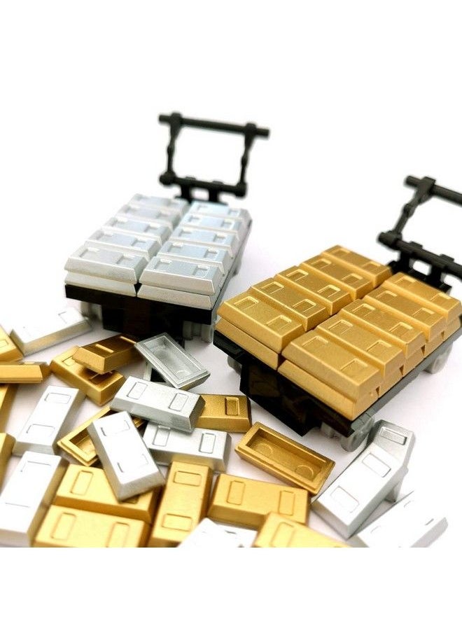 SPRITE WORLD - Plating Gold Bars Sliver Bars Brick Blocks Toy Treasure Set For Mini Figures Compatible Major Brands - Image 1