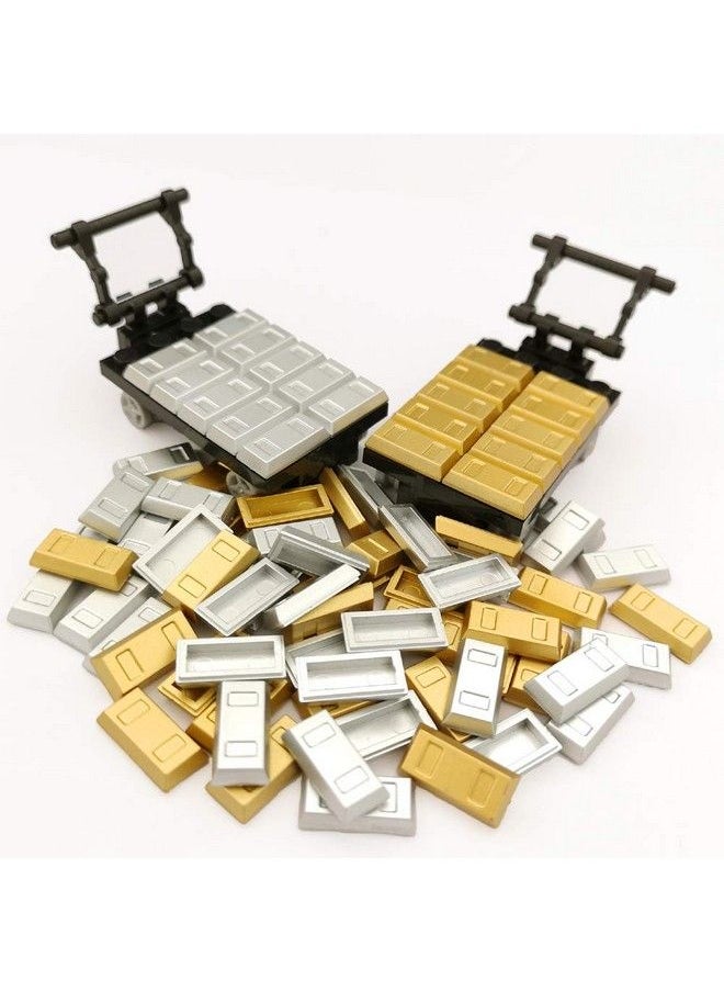 SPRITE WORLD - Plating Gold Bars Sliver Bars Brick Blocks Toy Treasure Set For Mini Figures Compatible Major Brands - Image 1