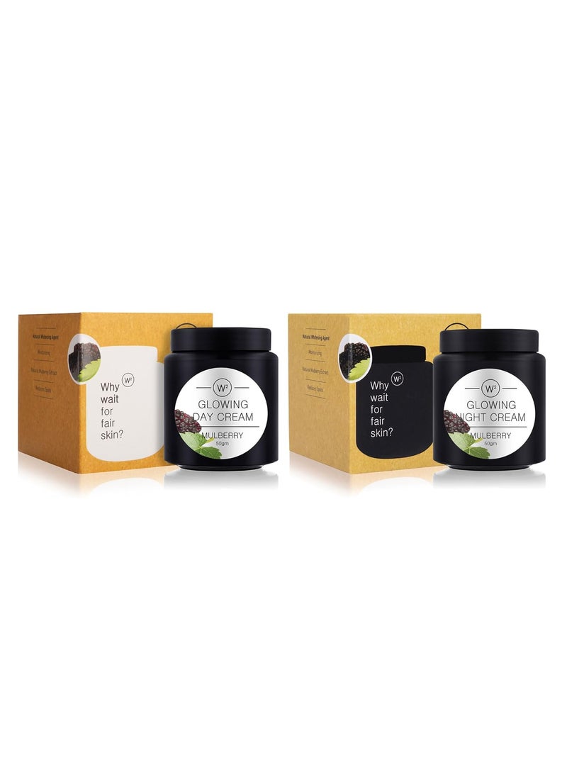 W2 W2 Glowing Cream Protects Skin from Premature Signs Of Ageing Glowing Day Cream  Glowing Night Cream 100 Gm  - Image 1