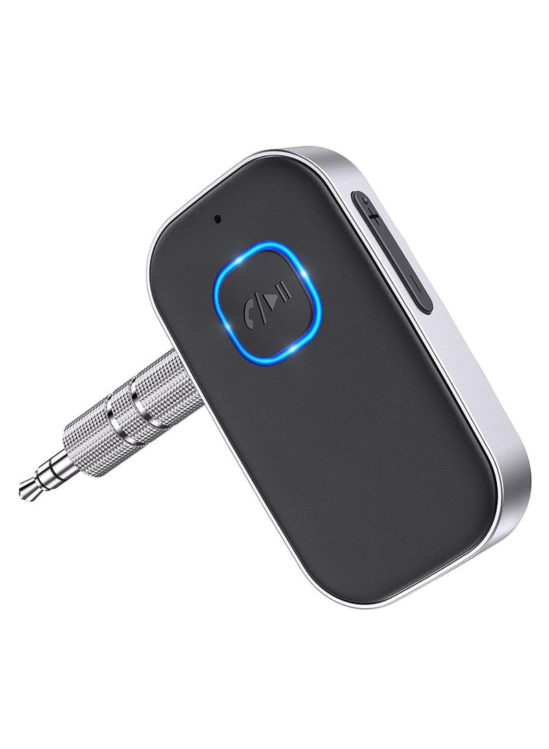 Bluetooth 5.0 Receiver for Car Noise Cancelling Bluetooth AUX Adapter Bluetooth Music Receiver for Home Stereo Wired Headphones Hands Free Call 16H Battery Life - Image 1