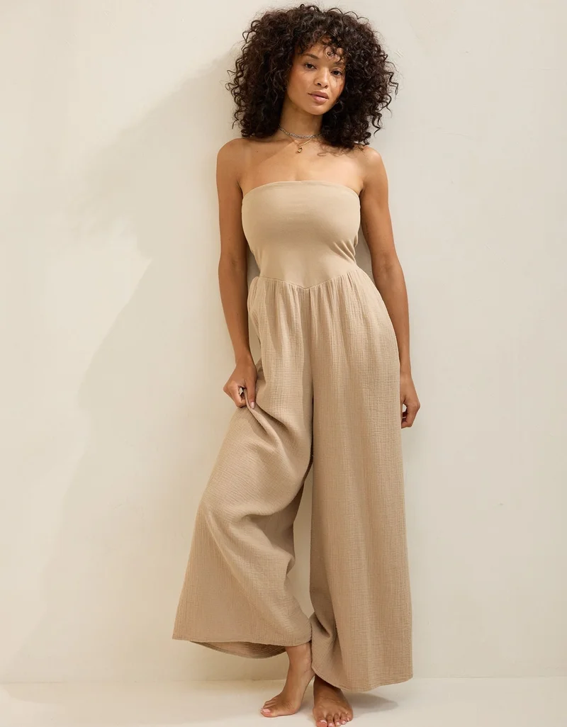 Aerie At The Barre Strapless Jumpsuit