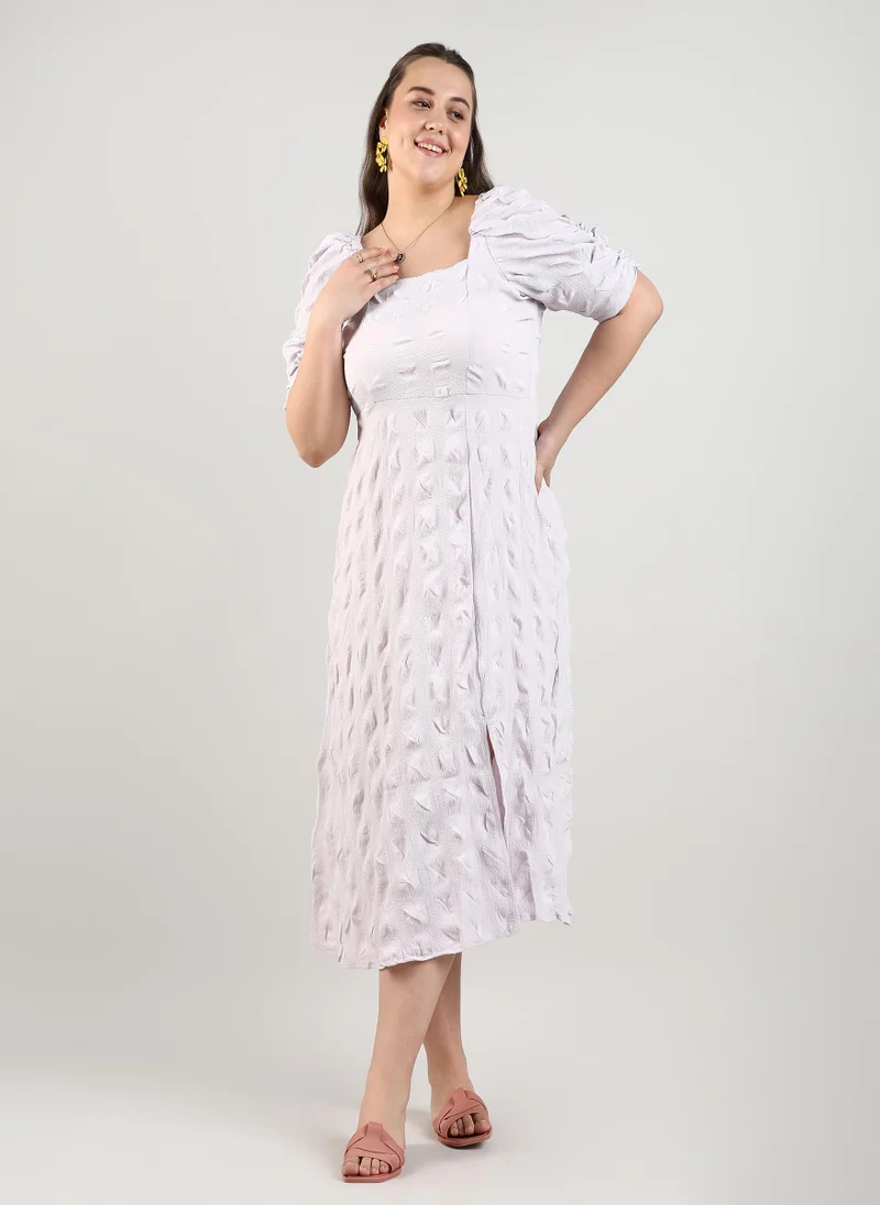 انستافاب بلس فستان ميدي مجعد