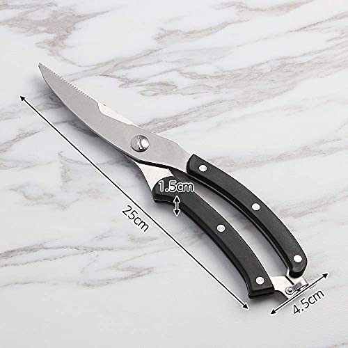 we3 Poultry Shears, Premium Anti-rust Heavy Duty Kitchen Scissors Multipurpose All Metal Professional Kitchen Cutter for Turkey Bone Meat Beaf-Spring Loaded - Image 2