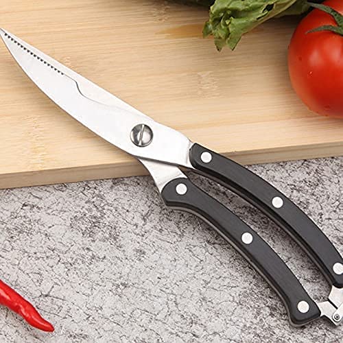 we3 Poultry Shears, Premium Anti-rust Heavy Duty Kitchen Scissors Multipurpose All Metal Professional Kitchen Cutter for Turkey Bone Meat Beaf-Spring Loaded - Image 3