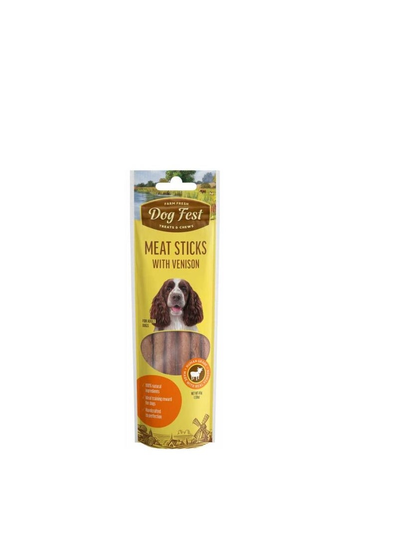 Dog Fest Dog Fest Meat Sticks With Vension For Adult Dogs 45g 