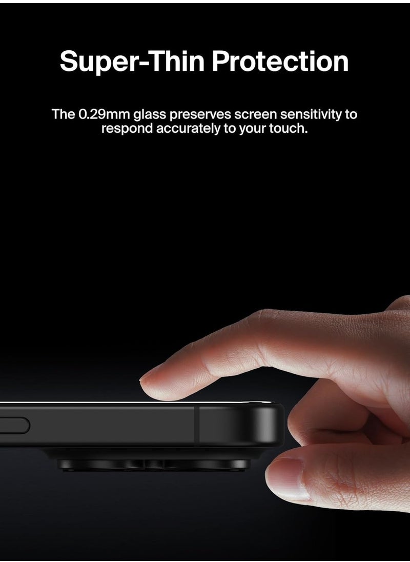 MOCOM [3pack] iPhone 16 Pro Max Privacy Screen Protector [6.9 Inch] – 9H Tempered Glass, Anti-Spy, Anti-Fingerprint, Bubble-Free, Full Coverage, Case-Friendly, Ultra Tough Drop & Scratch Protection  - Image 3