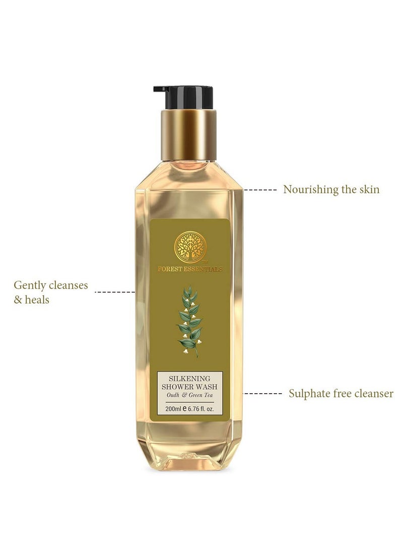 فورست اسينشالز غسول الاستحمام فورست إسنشيالز الحريري بالعود والشاي الأخضر 200 مل - Image 4