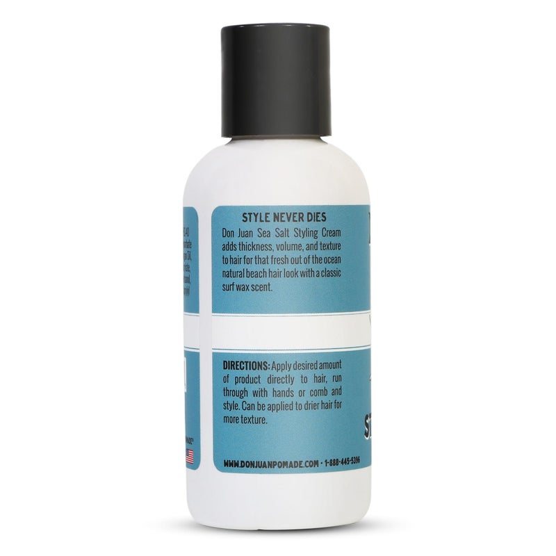 Don Juan Sea Salt Hair Styling Cream | Light Hold | Conditions and Adds Volume and Texture To Hair | Natural Ingredients | Surf Wax Scent, 4 fl oz - Image 2