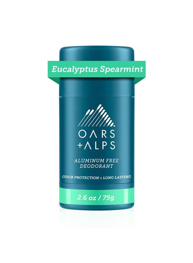Oars + Alps Aluminum Free Deodorant for Men and Women, Dermatologist Tested and Made with Clean Ingredients, Travel Size, Eucalyptus Spearmint, 1 Pack, 2.6 Oz - Image 1