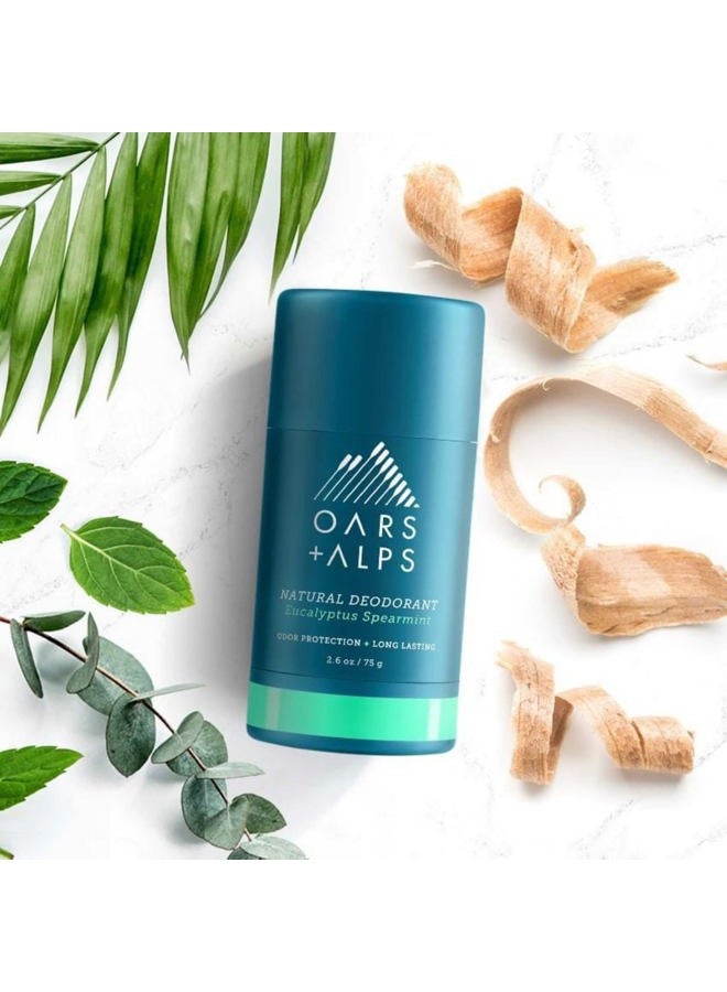Oars + Alps Aluminum Free Deodorant for Men and Women, Dermatologist Tested and Made with Clean Ingredients, Travel Size, Eucalyptus Spearmint, 1 Pack, 2.6 Oz - Image 2