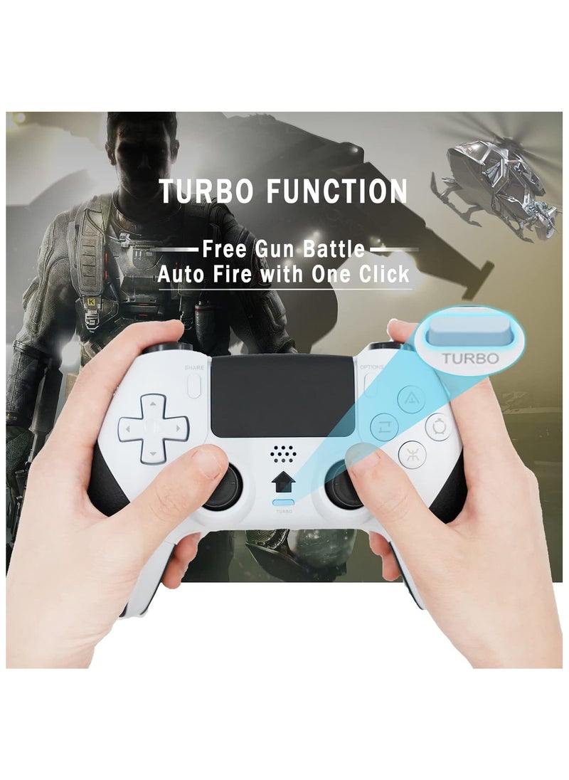 Generic Wireless Pro Controller Compatible with PS4 /PS4 Pro/PS4 Slim Console, Gaming Remote with Built-in 800mAh Rechargeable Battery/Precise Joystick/Audio/Turbo/Advanced Buttons Programming (Yellow)  - Image 2