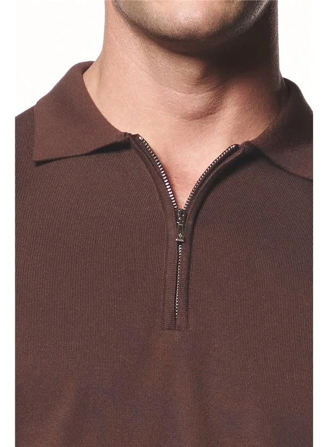 Liwali Polo Collar Knitted T-Shirt