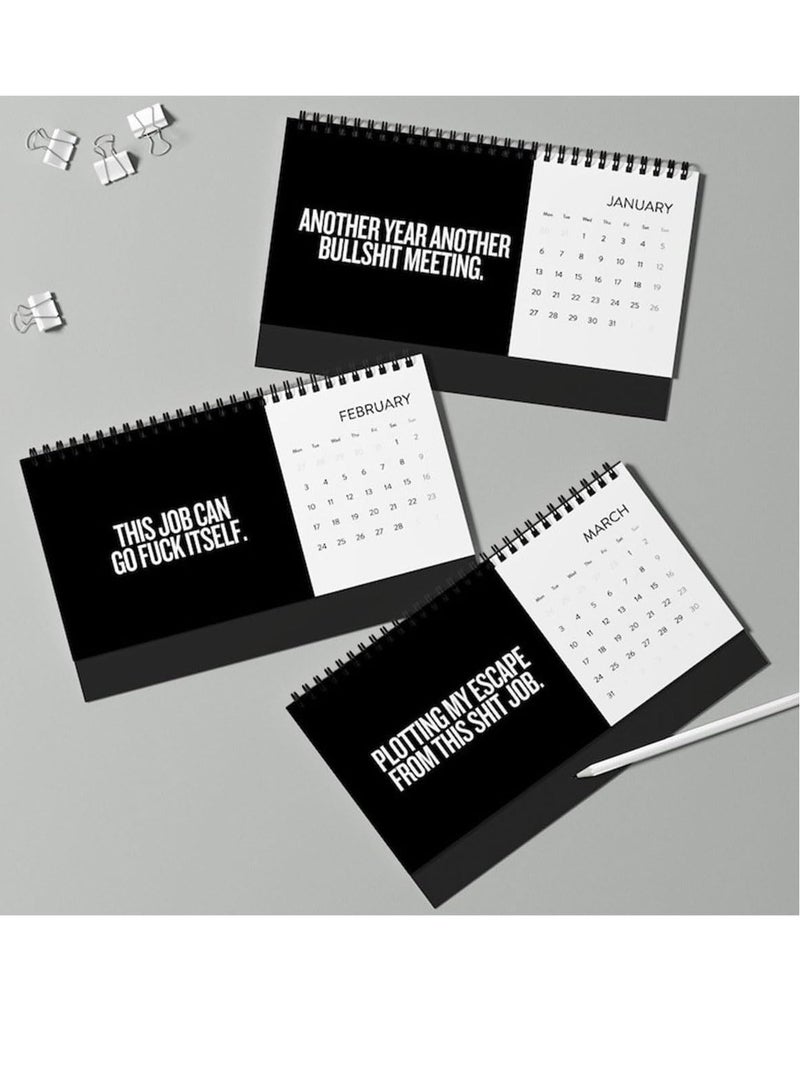 general Sh * t I Want To Say At Work 2025 Calendar, 10 'x 5' 2025 Fun Calendar, Rude Office Humor Desk Calendar, Stress Relief Fun 2025 Calendar Office Gifts (2 Pieces) - Image 2