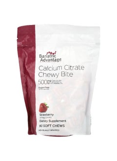 Bariatric Advantage Bariatric Advantage, Calcium Citrate Chewy Bite, Sugar-Free, Strawberry, 90 Soft Chews  - Image 1