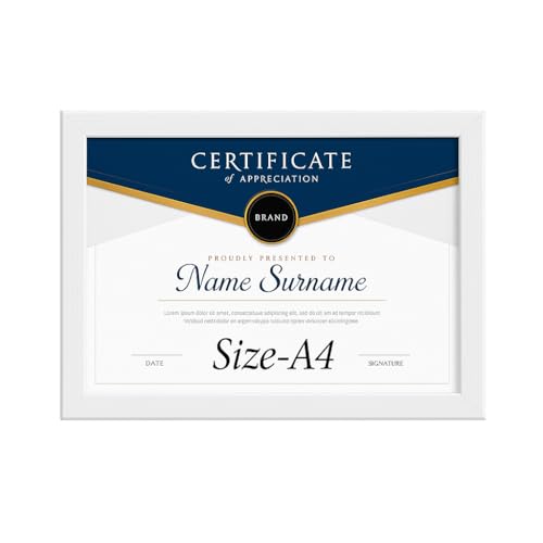 Stuthi Arts Wall Wood Photo Frames White-A4-(0001) - Image 1