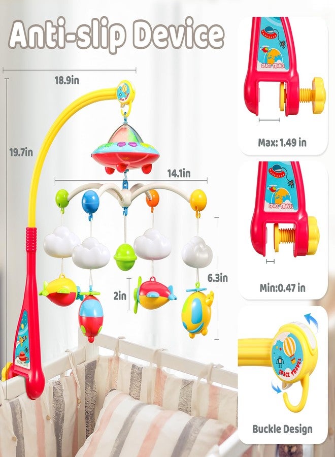 BOBXIN Baby Mobile for Crib, Crib Mobile with Projector and 108 Melodies Music, Crib Toys with Remote Control and Hanging Rattles Rotating,Toy for Newborn and Baby Boy Girl Sleep - Image 4