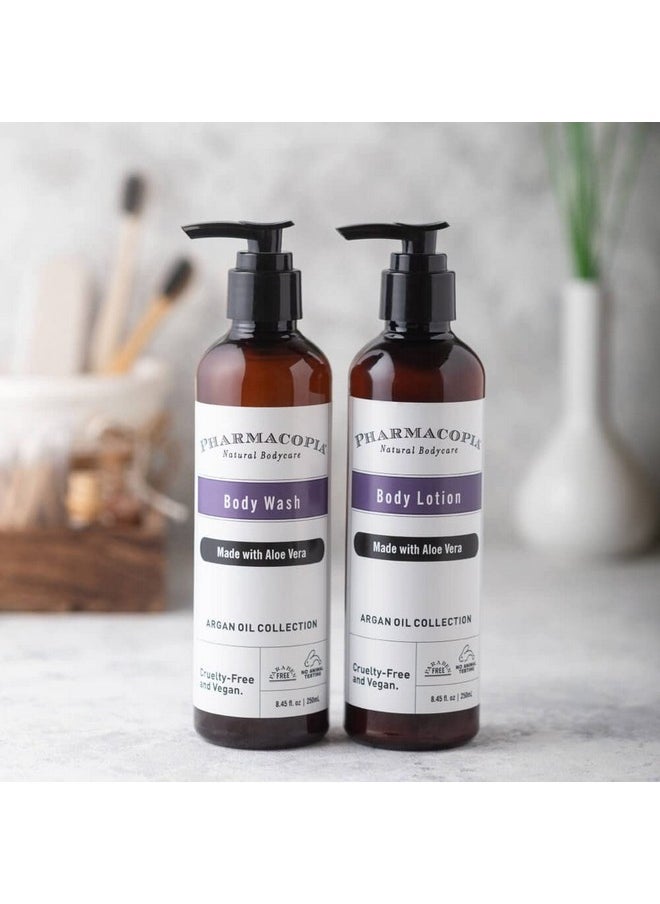KIMIRICA - Pharmacopia Argan Oil & Aloe Vera Organic Premium Moisturizing Body Lotion 250Ml, 100% Vegan And Paraben & Sls Free Free Daily Moisturizer For Dry Skin - Image 1