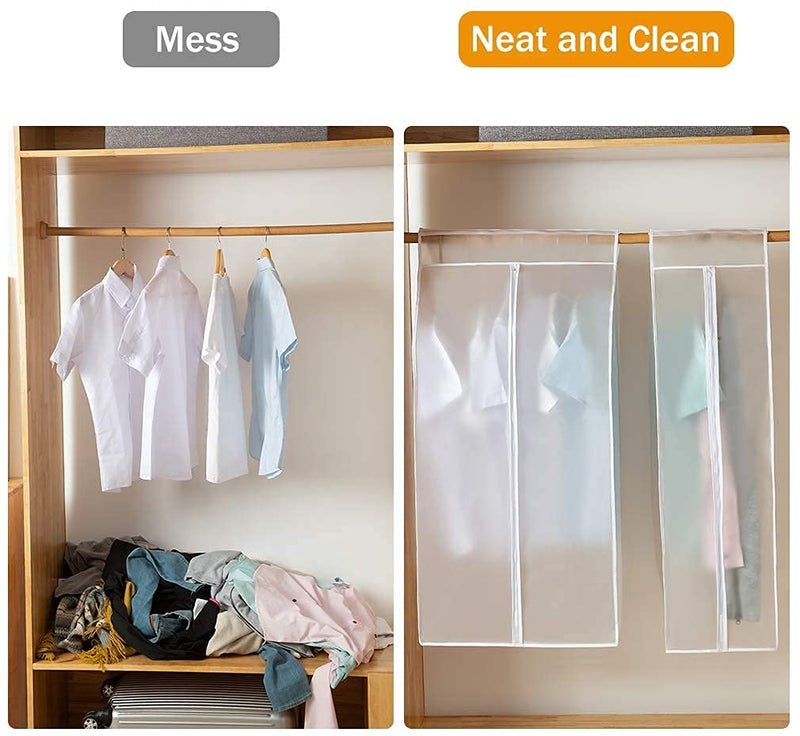 BEING CART Garment Cover for Hanging Clothes Large PEVA Translucent Clothing Dustproof Cover Bags SIZE 90 60 30cm - Image 5