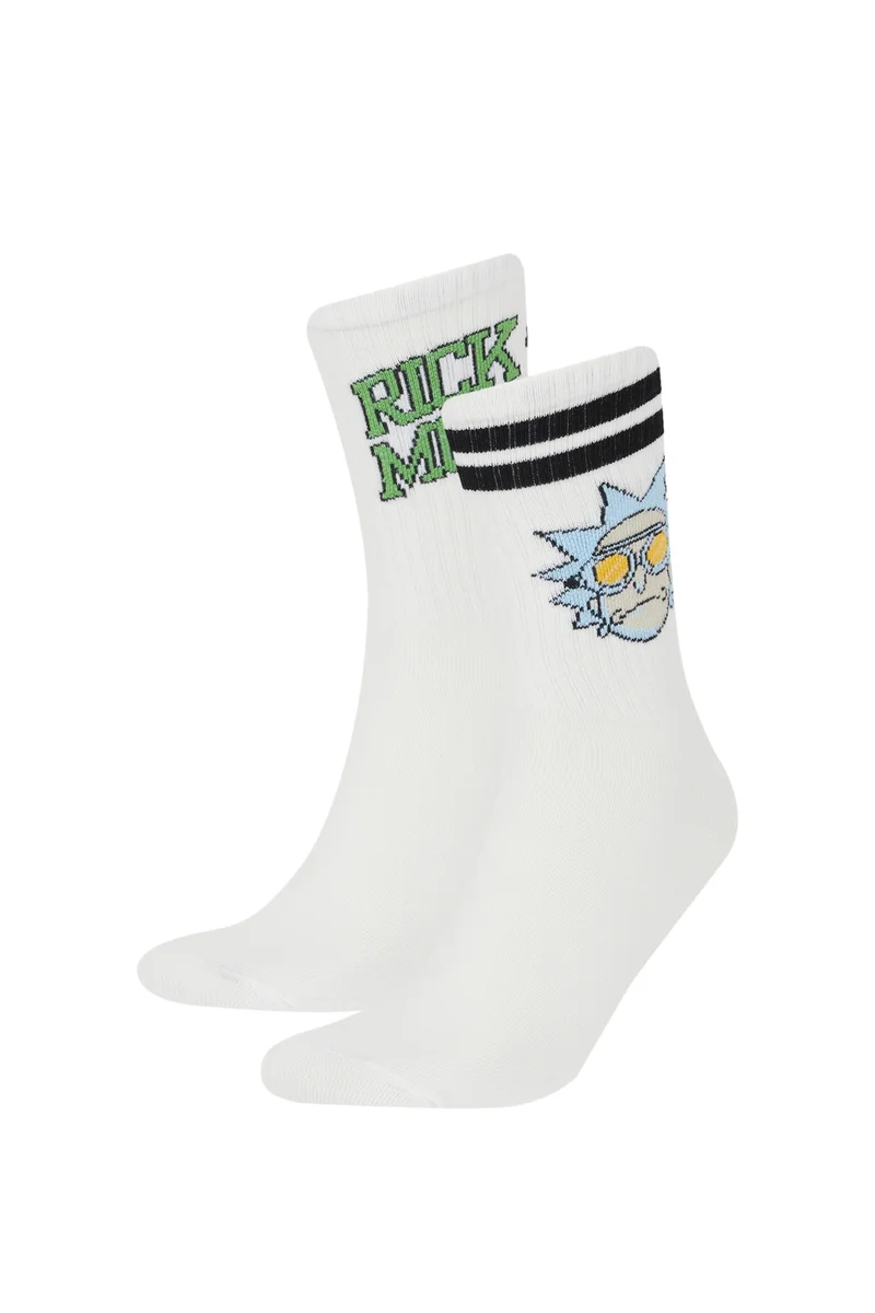 Man Rick and Morty 2 Piece Cotton Long Socks