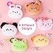Niceup 28Pack Mini Stuffed Plush Animals Keychains Party Favors Easter Egg Fillers Mini Claw Machine Toys Cute Bunny Chick Frog Bear Pig Panda Plush Bulk for Kids Class Birthday Goodie Bags Gift - Image 4