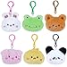Niceup 28Pack Mini Stuffed Plush Animals Keychains Party Favors Easter Egg Fillers Mini Claw Machine Toys Cute Bunny Chick Frog Bear Pig Panda Plush Bulk for Kids Class Birthday Goodie Bags Gift - Image 2