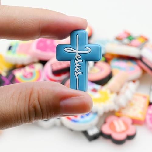 XHAOYEAHX 50PCS Jesus Focal Beads for pens, Not Duplicated Silicone Focal Beads for DIY Beadable Pen Keychain Bracelet Lanyard Making - Image 4