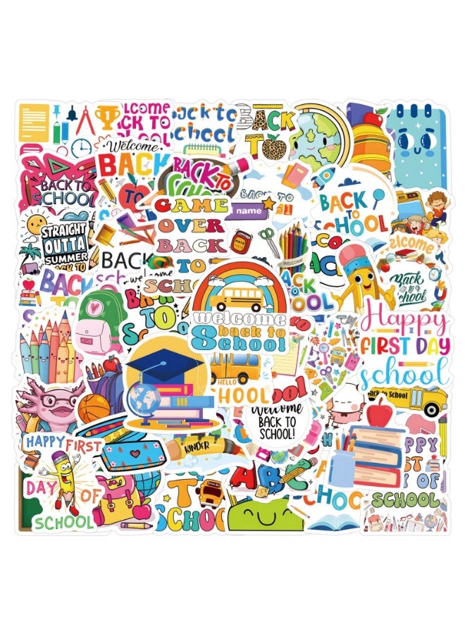 NIBEMINENT 60 Pcs Back To School Deco Kit Waterproof Stickers, High Definition Printing Bright Colors, Suitable for Laptop Skateboard Luggage Water Bottle Guitar DIY - Image 2