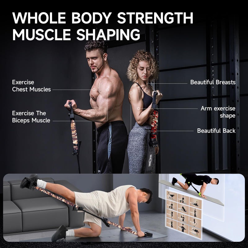 Innstar Multi-Function Resistance Bands for Working Out, Push Up Exercise Bands Resistance Bands Set for Bench Press Gym Equipment, Home Workout, Travel Portable - Image 5