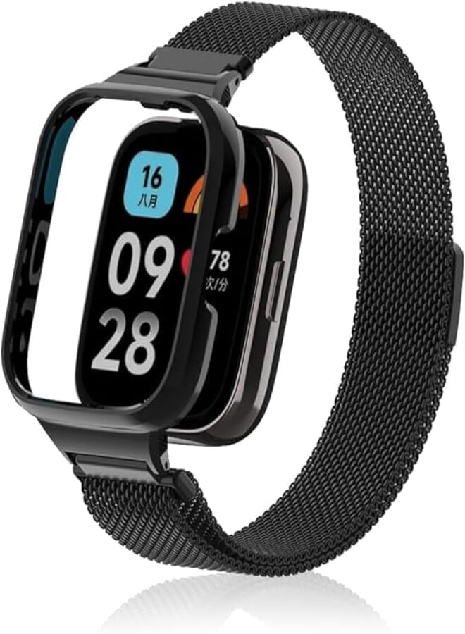 Next Store Stainless Steel Metal Watch Band Adjustable Breathable Magnetic Wristband Compatible with Xiaomi Redmi Watch 3