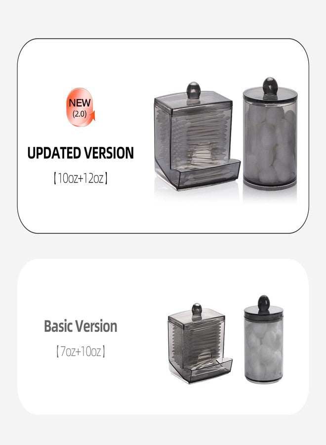 تي بيست ماكس موزع أعواد قطنية من تي بيست ماكس، حامل كرات قطنية ١٠/١٢ أونصة، منظم أوعية صيدلية - بلاستيك أسود - Image 2