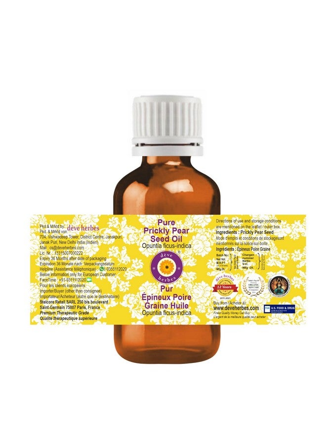 Deve Herbes Prickly Pear Seed Oil (Opuntia ficus-indica) | Infused | Pure | Non-Sticky | Lightweight | For Facial Care | Natural | Men & Women | 100ml X 2 - Image 2