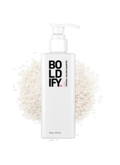 Boldify Boldify Thickening Shampoo  Rice Water Shampoo for Thinning and Oily Hair  Volumizing Shampoo for Fine Hair Weightlessly Removes Excess Oil  8oz 