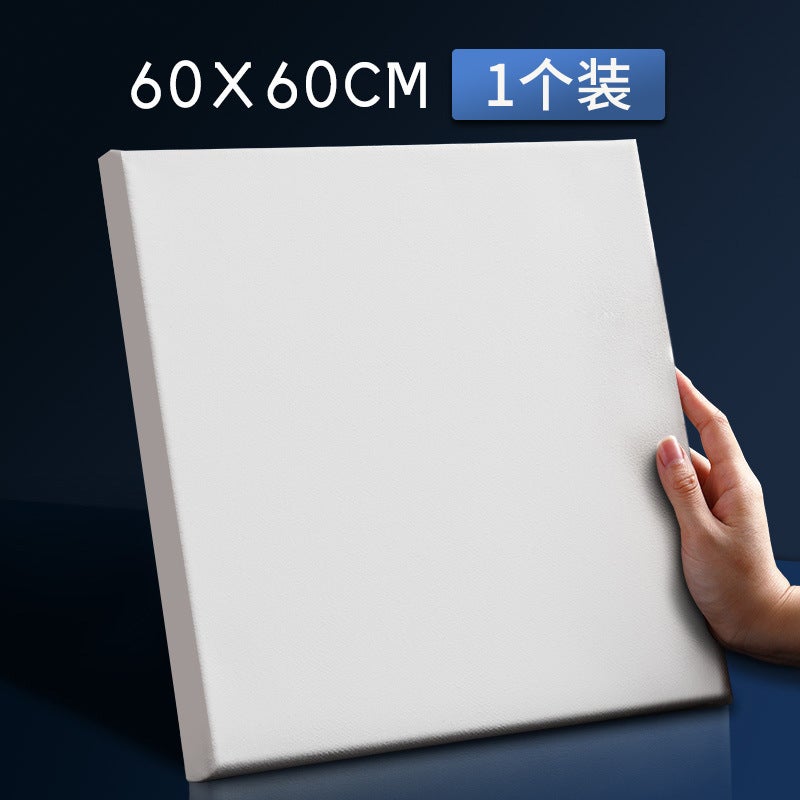 Left-Painted Canvas Frame Pure Cotton Linen Blended Canvas Board Art Student Special White Back Nail Oil Painting Frame - Image 1