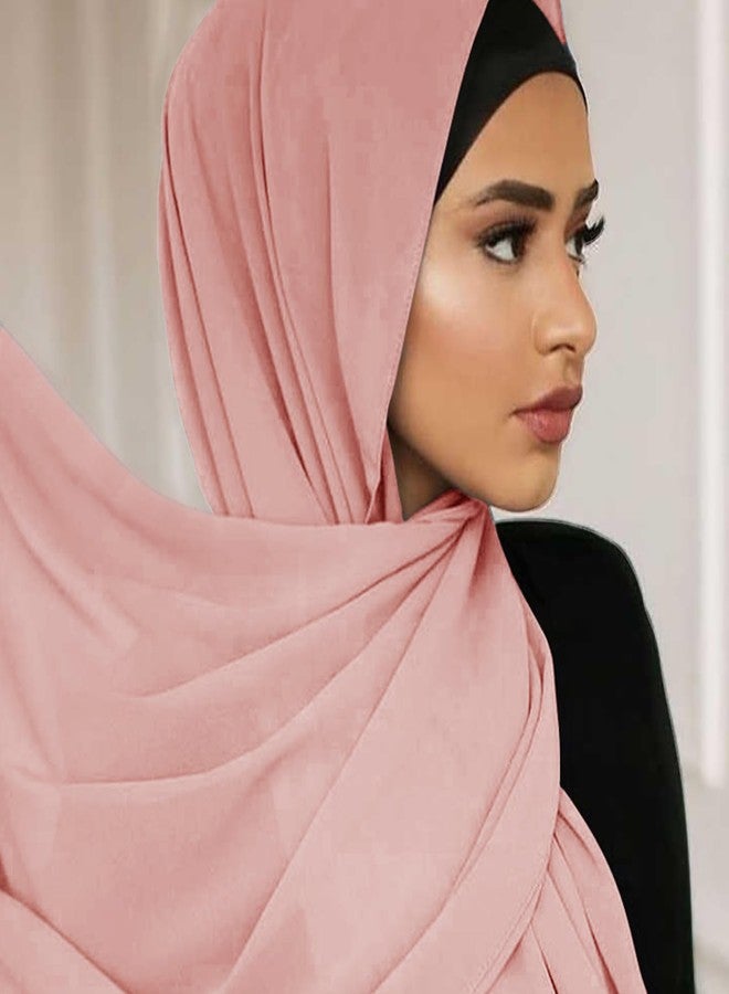 وشاح حجاب بيواغ للنساء، مصنوع من قطن ناعم، مناسب للحجاب الإسلامي، وشاح طويل أنيق، لون وردي فاتح - Image 3