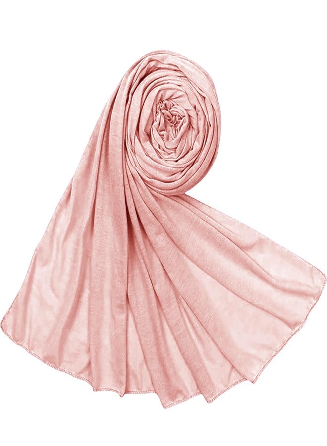 وشاح حجاب بيواغ للنساء، مصنوع من قطن ناعم، مناسب للحجاب الإسلامي، وشاح طويل أنيق، لون وردي فاتح - Image 1
