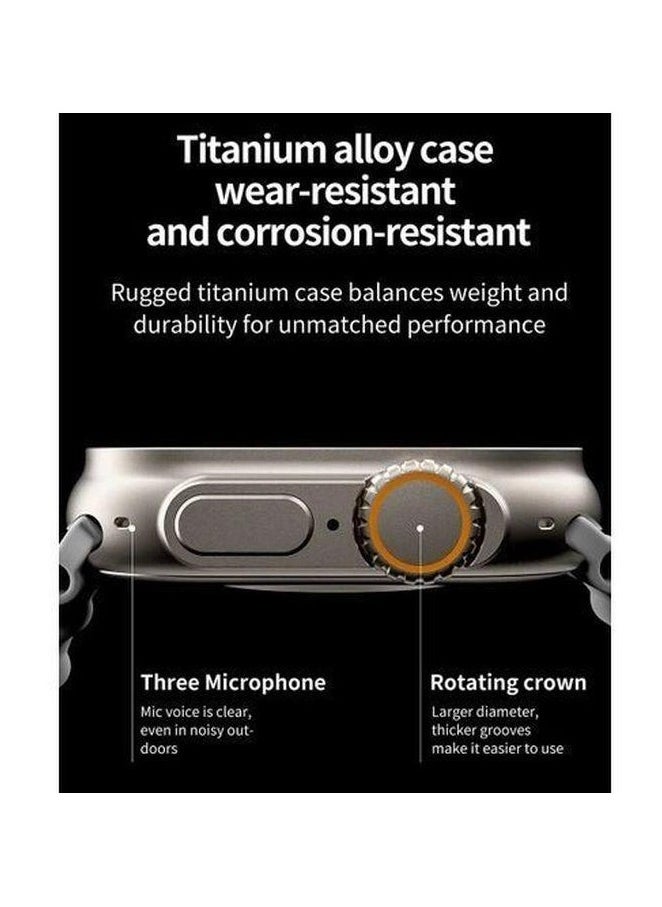 BML - BML BW8 ULTRA-Bluetooth smart watch- 2.08-inch full HD display-orange silicone strap-with wireless charger-supports NFC-voice assistant-full health monitoring-built-in speaker and microphone - Image 1