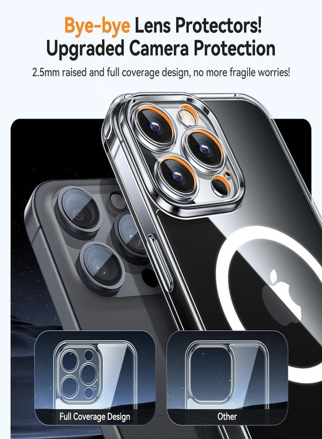 كانشن جراب مغناطيسي من CANSHN لهاتف iPhone 13 Pro (6.1 بوصة)، متوافق مع MagSafe، [حماية كاملة للكاميرا] جراب واقٍ مقاوم للصدمات، شفاف - Image 4