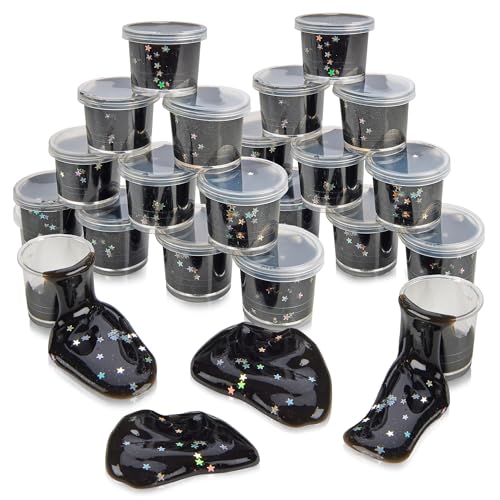 Playbees Black Nebula Slime 24 Pack Galaxy Star Slime Party Favors for Kids NonSticky Stress Relief Arts Crafts - Image 1
