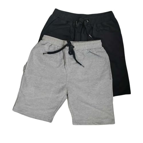 Nobero Men Pack of 2 Shorts V2-Men-Shorts(1M-BWSH-R0077-01X4_Black & Grey Melange_L) - Image 1