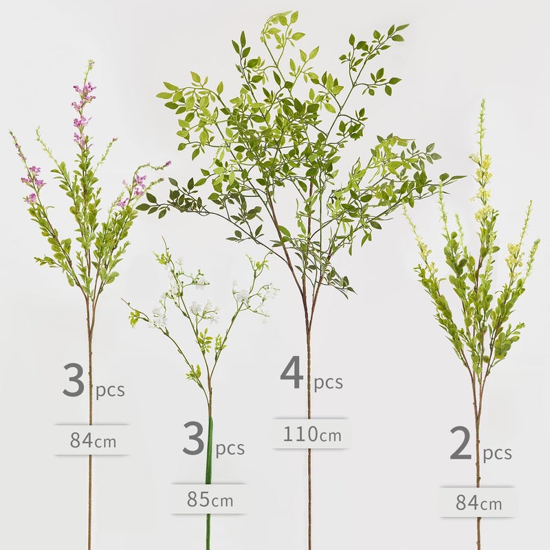 MISSPIN Artificial Flowers with Greenery Stems Faux Plants Indoor Branches for Tall Vase Ultra-Realistic, 12 Pcs Wedding Centerpieces, Home Decor & DIY Bouquets - Image 2